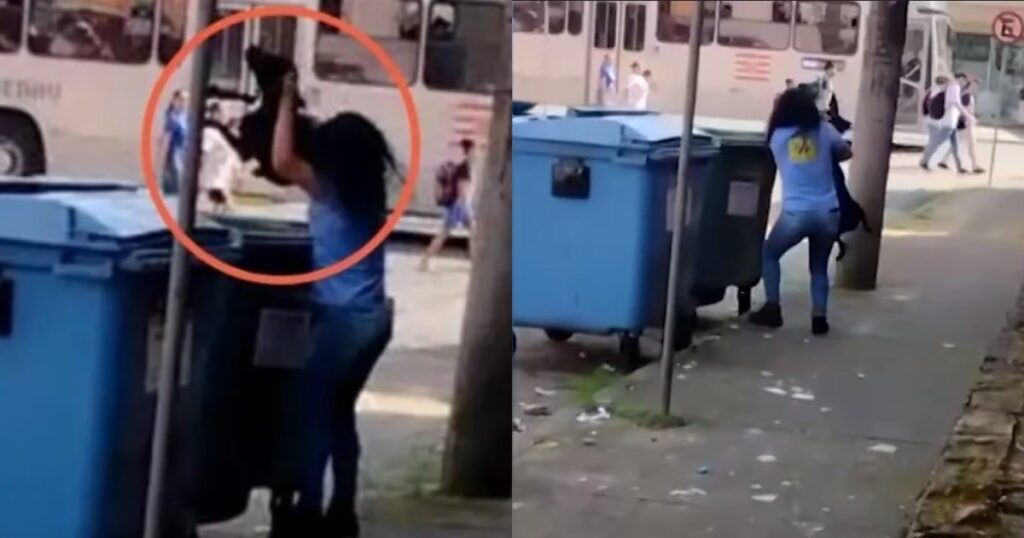 ΑΔΙΑΝΟΗΤΟ: Γυναίκα Πιάνεται Την Στιγμή Που Πετάει Σκύλο Στα Σκουπίδια