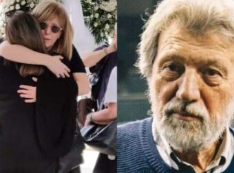 Όλες οι σύντροφοι της ζωής του εκεί: Ψάλτη – Καλογεροπούλου κατέρρευσαν στην κηδεία του Γιάννη Φέρτη