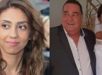 Βασίλης Καρράς: Αυτή είναι η 35χρονη κόρη του, ντυμένη στα μαύρα, στην παρουσίαση της αυτοβιογραφίας του