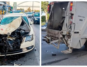 Ταξί έπεσε πάνω σε απορριμματοφόρο του Δήμου Αλίμου – Νεκρή υπάλληλος στην Καθαριότητα