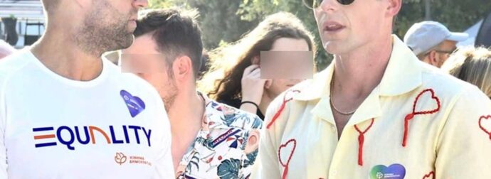 Στο Athens Pride με τον σύζυγό του και την Φάρλι, ο Στέφανος Κασσελάκης