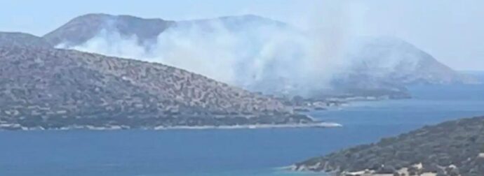 Φωτιά τώρα στην Παλαιά Φώκαια – 112 για εκκένωση της περιοχής Θυμάρι προς Λαγονήσι