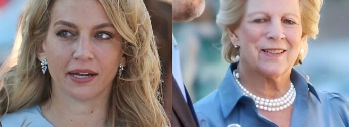 Χρυσή Βαρδινογιάννη: Χαιρετίσει με υπόκλιση σαν γαλαζοαίματη την πεθερά της, Άννα-Μαρία, στον γάμο του αδελφού της