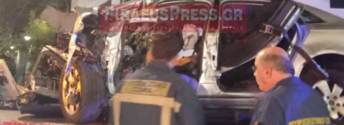 Πειραιάς: Πώς έγινε το τροχαίο με τον έναν νεκρό – Βαριά τραυματισμένη η 33χρονη, εικόνες από το σημείο του δυστυχήματος