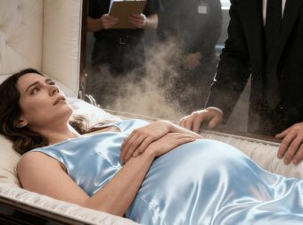 Καθώς άρχισε η αποτέφρωση, άνοιξε το φέρετρο για ένα τελευταίο αντίο — κι εκεί είδε την κοιλιά της νεκρής γυναίκας του να κινείται.