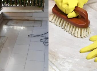 Στάμπες από γλάστρες, σκουριά, λίπη: Καθαρίστε τα πλακάκια του μπαλκονιού με μία κίνηση και 5 υλικά από την κουζίνα