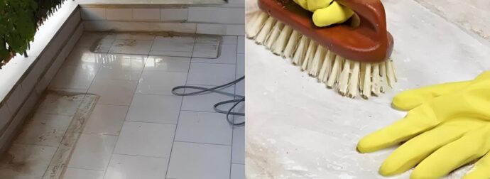 Στάμπες από γλάστρες, σκουριά, λίπη: Καθαρίστε τα πλακάκια του μπαλκονιού με μία κίνηση και 5 υλικά από την κουζίνα