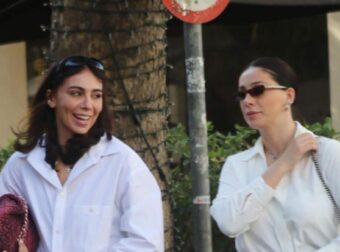 Ολυμπία και Βαλέρια Χοψονίδου με τη μητέρα τους, Αιμιλία, και τα παιδιά τους, σε χαλαρή οικογενειακή έξοδο