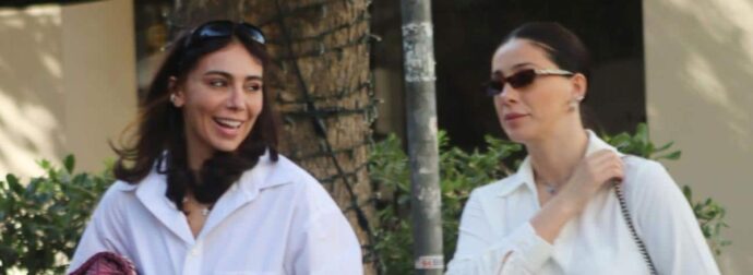 Ολυμπία και Βαλέρια Χοψονίδου με τη μητέρα τους, Αιμιλία, και τα παιδιά τους, σε χαλαρή οικογενειακή έξοδο