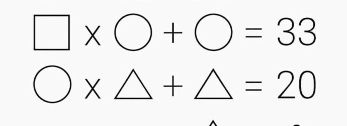 Μαθηματικός γρίφος με σχήματα – Μπορείτε να βρείτε τη λύση;