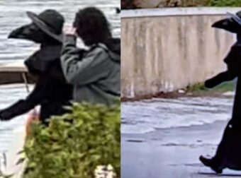 Μυστήριο στο Πόρτο Ράφτη: Παράξενος τύπος κυκλοφορεί με μαύρη στολή και… ράμφος