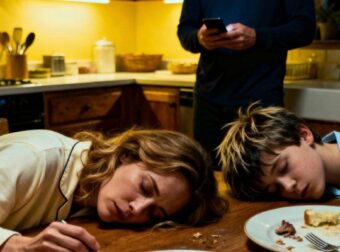 Ο σύζυγός μου μας μαγείρεψε και αμέσως αφού φάγαμε με τον γιο μου, καταρρεύσαμε