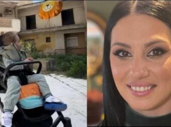 Ο μικρός Χρήστος αφήνει μπαλόνι στον ουρανό για τη μαμά του που χάθηκε στα Τέμπη