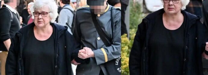 Ξένια Καλογεροπούλου: Σπάνια δημόσια εμφάνιση της σπουδαίας ηθοποιού στο κέντρο της Αθήνας