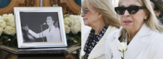 Θρήνος στην κηδεία του Γιώργου Μαρίνου: Θλίψη στο τελευταίο αντίο στο Κοιμητήριο Βούλας