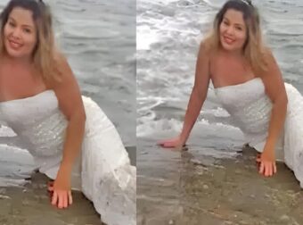 Νύφη πόζαρε για μια φωτογραφία, όταν άκουσε τον γαμπρό να φωνάζει – Όταν το κατάλαβε, ήταν αργά