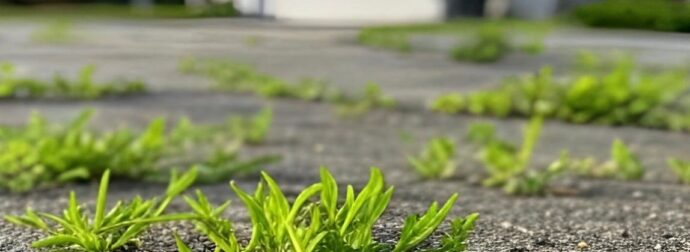 Σήμερα το ανακάλυψα αυτό. Η γιαγιά μου έμαθε πως να απαλλαγώ από τα αγριόχορτα στο πεζοδρόμιο με μηδέν προσπάθεια