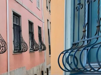 Γιατί κάποια κάγκελα παραθύρων έχουν μια καμπύλη χαμηλά προς τα έξω