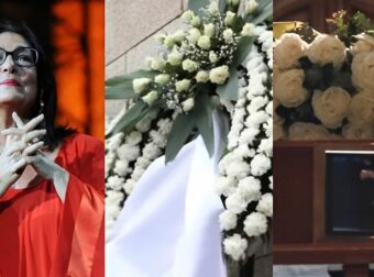 Το στεφάνι που ξεχώρισε: Όλοι δάκρυσαν με αυτό που έγραψε η Νανά Μούσχουρη στην κηδεία της Μαρινέλλας