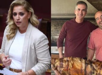 Αντιδράσεις μετά την επίθεση της Ραλλίας Χρηστίδου στον Μπακογιάννη για τη φωτό με τον οβελία – «Εσύ, έφαγες σπανακόρυζο;»