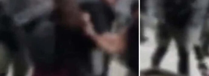 Αστυνομικός των ΜΑΤ έσπρωξε γυναίκα η οποία έπεσε με τον αυχένα σε ζαρντινιέρα