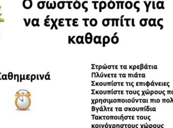 Ορίστε ο σωστός τρόπος για να διατηρείτε το σπίτι καθαρό