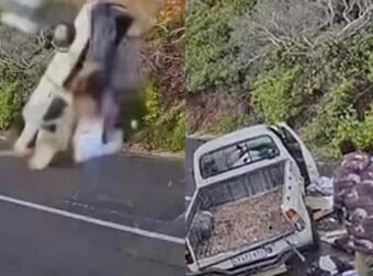 Είχε Άγιο: Φορτηγάκι χωρίς φρένα έπεσε από γκρεμό και ο οδηγός βγήκε αλώβητος