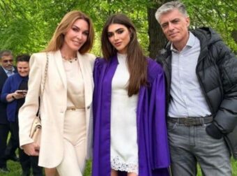 Περήφανοι γονείς η Τατιάνα Στεφανίδου και ο Νίκος Ευαγγελάτος: Στην αποφοίτηση της κόρης τους Λυδίας