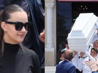 Ραγίζει καρδιές το στεφάνι με τα ροζ λουλούδια της Βικτώριας Δελλά στην κηδεία της μητέρας της