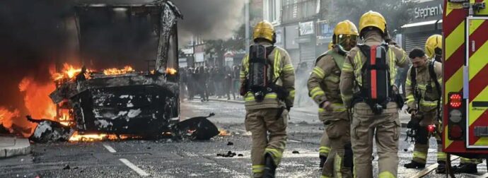 Χάος στο Μπέλφαστ: Φλέγεται η πόλη μετά την επίθεση Σουδανού στον 40χρονο – Διαδηλωτές καίνε σπίτια μεταναστών