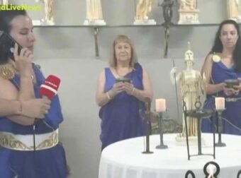Δωδεκαθεϊστές έκαναν ζωντανή επίδειξη τελετής στο MEGA – Σάλος με τον αξιωματικό που ορκίστηκε στο Δωδεκάθεο