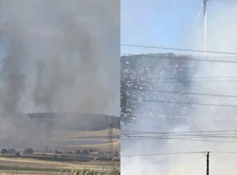 Φωτιά στα Σπάτα κοντά στο αεροδρόμιο – 5 εναέρια στη μάχη της κατάσβεσης