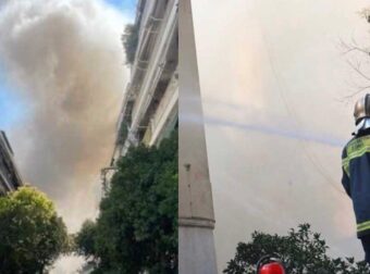 Φωτιά σε διώροφο κτίριο στην Καλλιθέα – Γυναίκα πήδηξε από το μπαλκόνι για να σωθεί