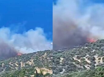 Φωτιά στα Μέθανα – Ρίψεις νερού από εναέρια μέσα, μήνυμα από το 112 «παραμείνετε σε ετοιμότητα»