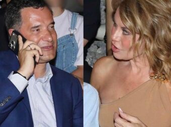 Άδωνις Γεωργιάδης μαζί με την Ευγενία Μανωλίδου και τους γιους τους σε μια σπάνια εμφάνιση στην Επίδαυρο