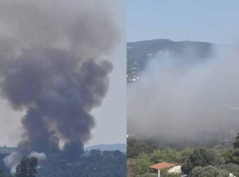 Φωτιά στον Ωρωπό – Στη μάχη 4 εναέρια μέσα – Ήχησε το 112