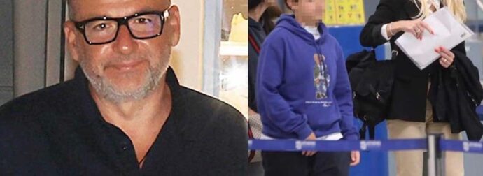 Σχεδόν ίδιο ύψος: O Γιώργος Λιάγκας βόλτα στα Ματογιάννια της Μυκόνου με τον γιο του Γιάννη