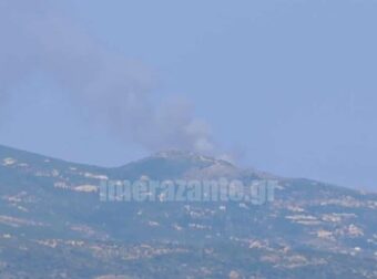 Φωτιά στην Ζάκυνθο στην περιοχή Ελιές – Καίει σε δασική έκταση, ενεργοποιήθηκε το 112