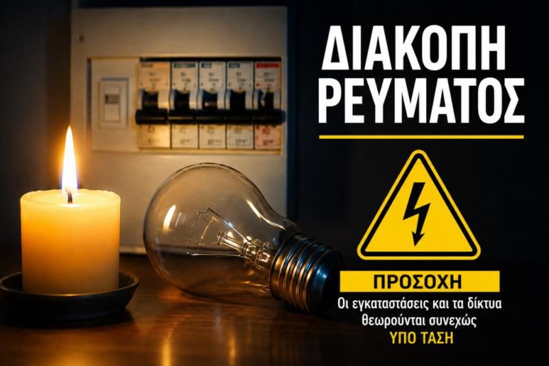 Έκτακτο: Που και πότε θα κοπεί το ρεύμα το Σαββατοκύριακο